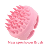 S-Secrets Scalp Massager Shampoo Brush with Soft Silicone Bristles for Hair Growth and Scalp Care, Shower Hair Brush Head Massager Scalp Scrubber Exfoliator for Dandruff, Men, Women Kids, Pink